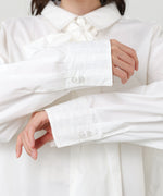 袖タックボウタイリボン付ブラウス