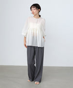 前後2WAY袖ボリュームリボンブラウス