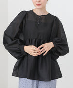 前後2WAY袖ボリュームリボンブラウス