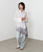 コード刺繡ワイドカフスオーバーシャツ