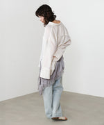 コード刺繡ワイドカフスオーバーシャツ