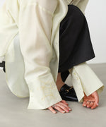 コード刺繡ワイドカフスオーバーシャツ