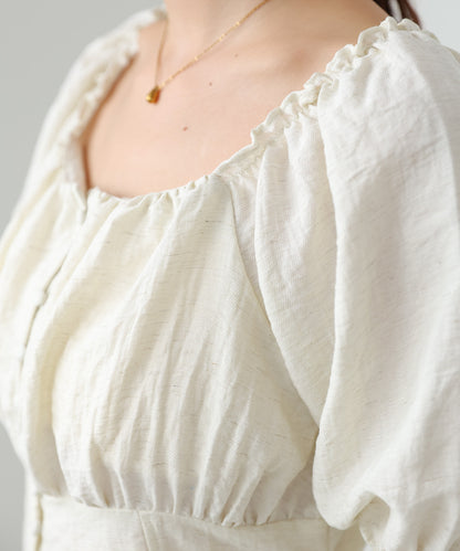 チェック前開きビスチェ風チュニック