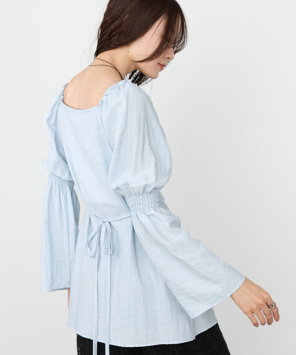 チェック前開きビスチェ風チュニック