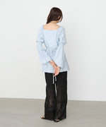 チェック前開きビスチェ風チュニック