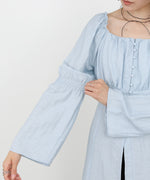 チェック前開きビスチェ風チュニック