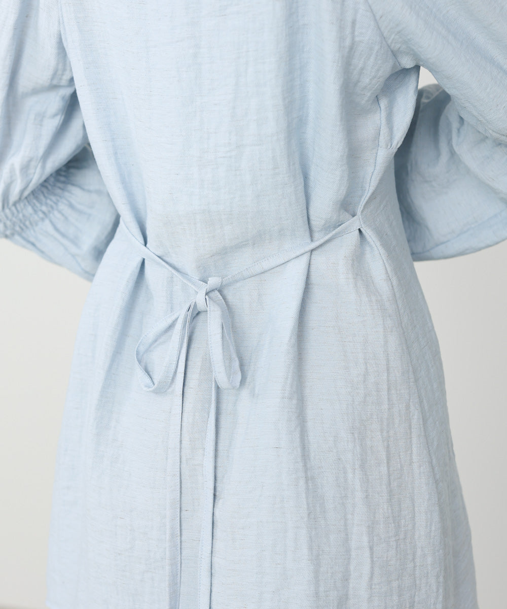 チェック前開きビスチェ風チュニック