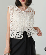 前後２ＷＡＹフラワーレースベスト