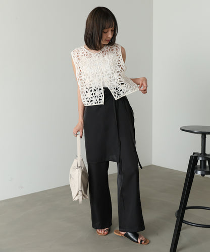 前後２ＷＡＹフラワーレースベスト