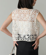 前後２ＷＡＹフラワーレースベスト