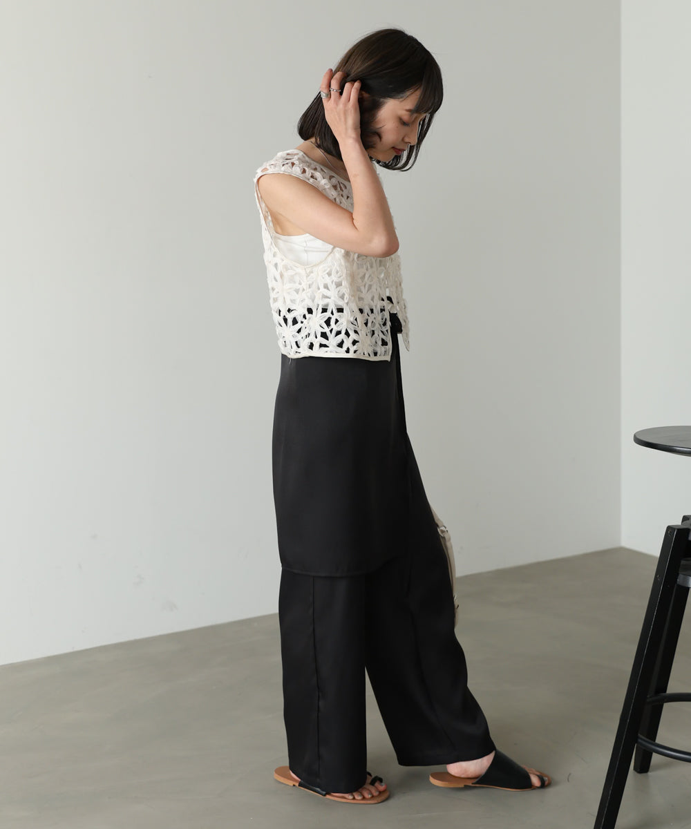 前後２ＷＡＹフラワーレースベスト