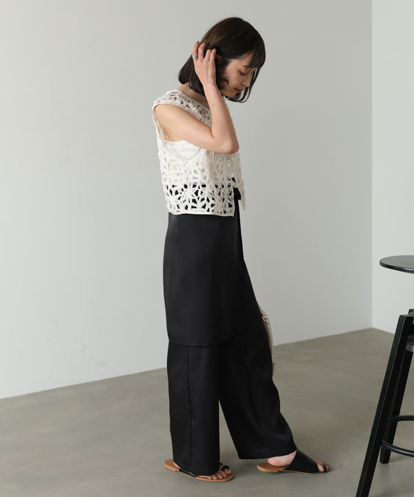 前後２ＷＡＹフラワーレースベスト