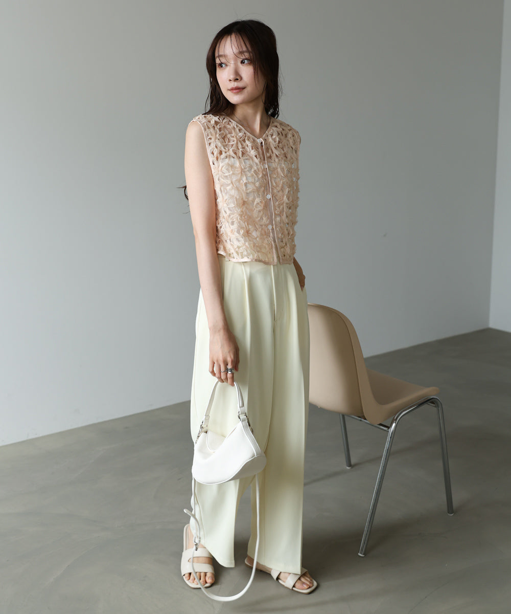 前後２ＷＡＹフラワーレースベスト