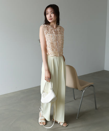 前後２ＷＡＹフラワーレースベスト