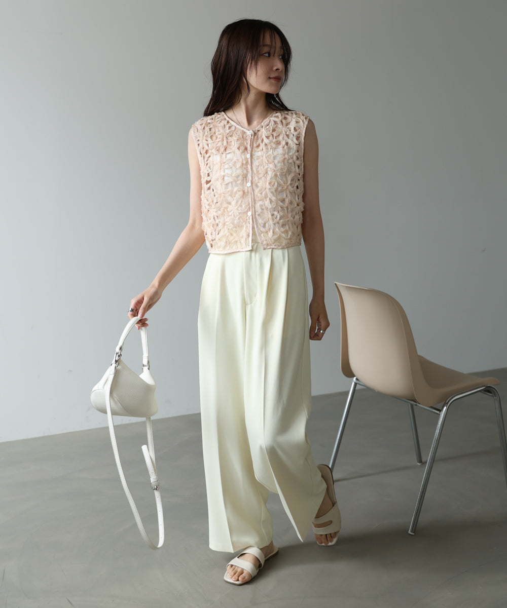 前後２ＷＡＹフラワーレースベスト