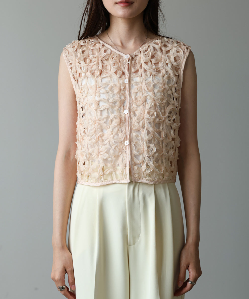 前後２ＷＡＹフラワーレースベスト