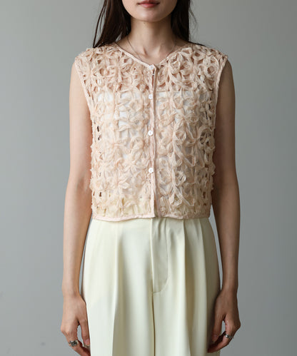 前後２ＷＡＹフラワーレースベスト