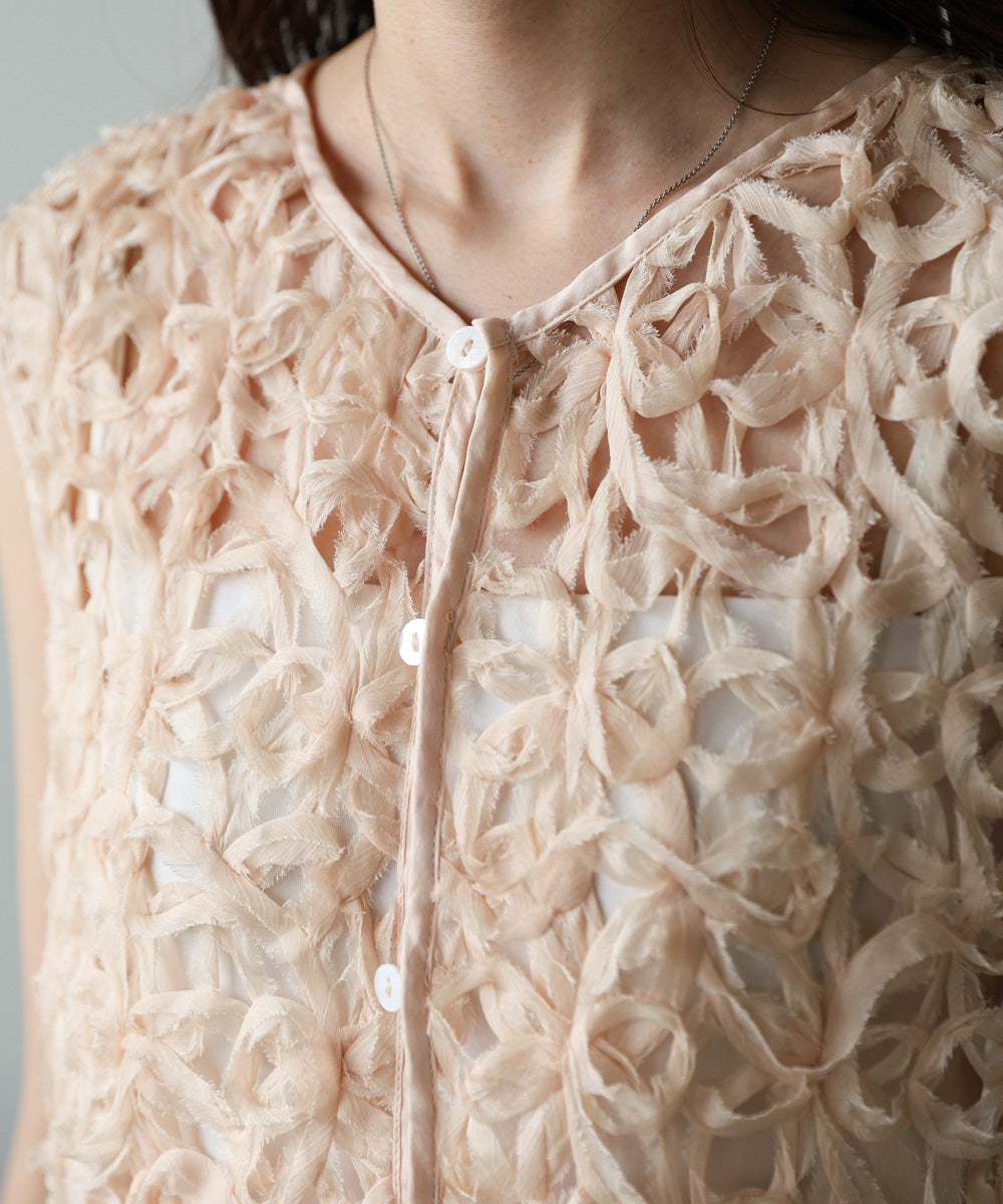 前後２ＷＡＹフラワーレースベスト