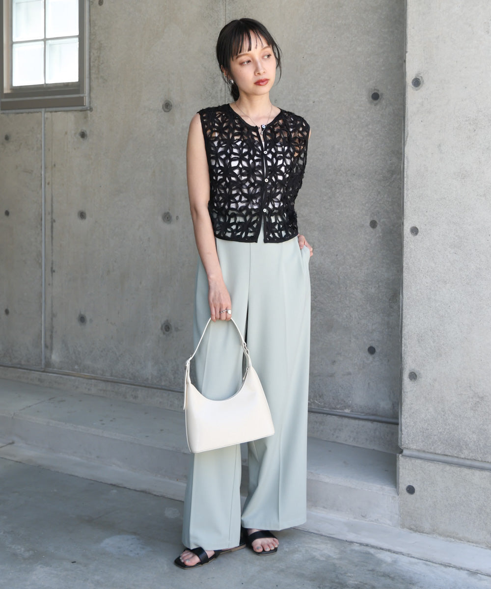 前後２ＷＡＹフラワーレースベスト