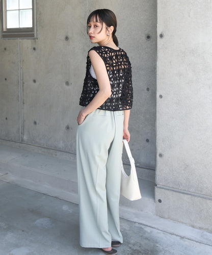 前後２ＷＡＹフラワーレースベスト