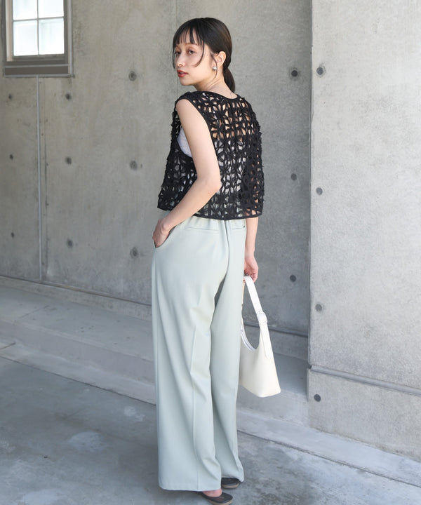 前後２ＷＡＹフラワーレースベスト