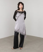 レースアシンメトリーサテンキャミソール