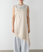 レースアシンメトリーサテンキャミソール