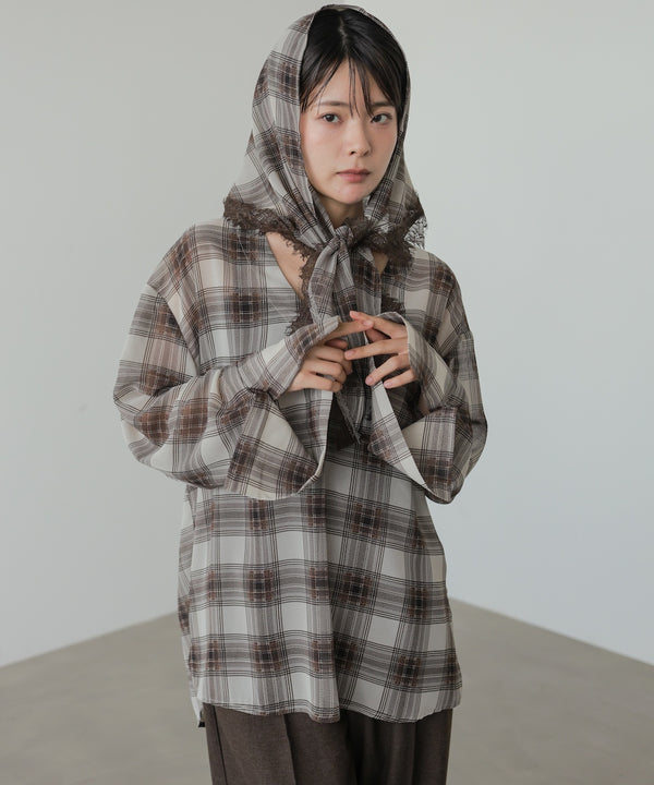 ◆発売前◆オンブレチェックシアーシャツ [8/25発売]