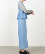 デニムペプラムギャザーキャミワンピース