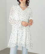 花柄プリントミニワンピース