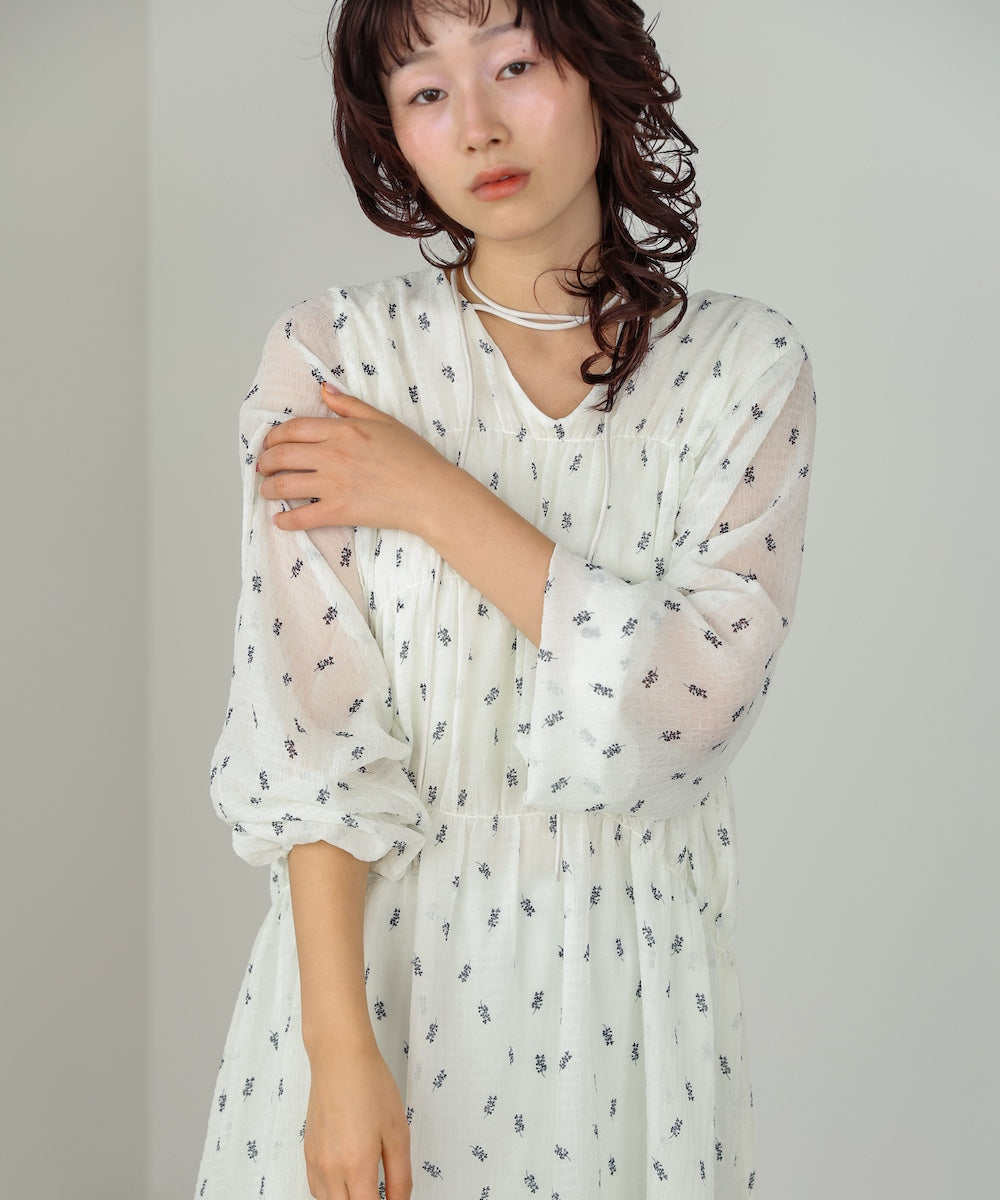 花柄プリントミニワンピース