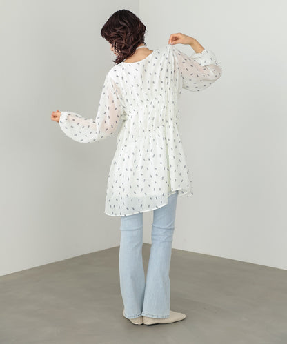 花柄プリントミニワンピース