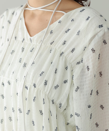 花柄プリントミニワンピース