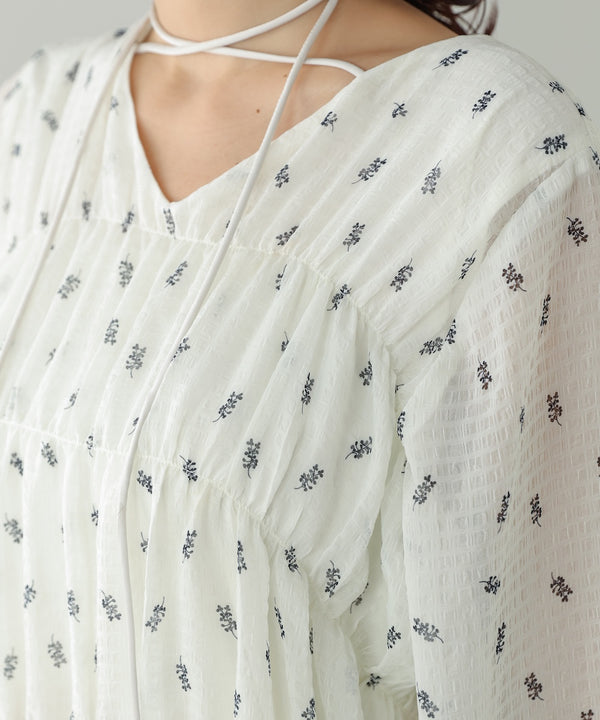 花柄プリントミニワンピース