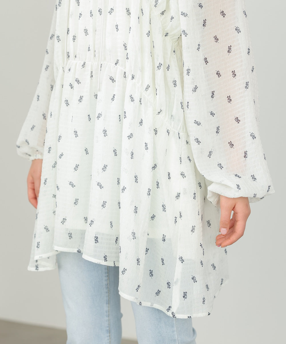 花柄プリントミニワンピース