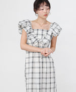 2WAYバルーンチェックワンピース