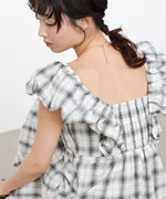 2WAYバルーンチェックワンピース