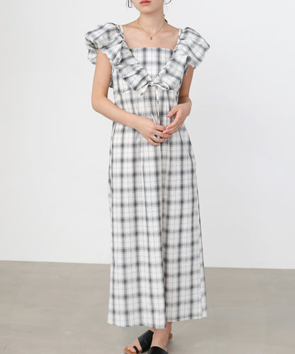 2WAYバルーンチェックワンピース