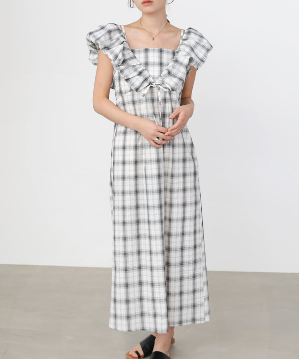 2WAYバルーンチェックワンピース