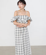 2WAYバルーンチェックワンピース