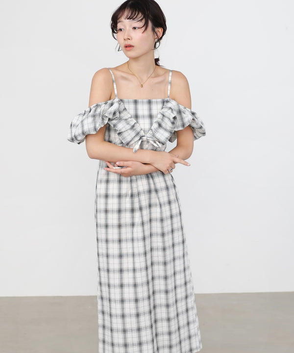 2WAYバルーンチェックワンピース