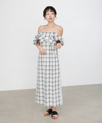 2WAYバルーンチェックワンピース