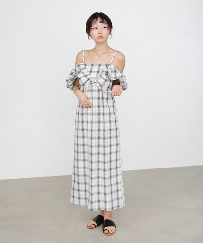 2WAYバルーンチェックワンピース