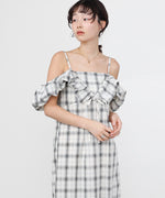 2WAYバルーンチェックワンピース