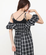 2WAYバルーンチェックワンピース