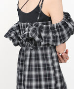 2WAYバルーンチェックワンピース
