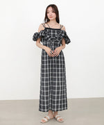 2WAYバルーンチェックワンピース