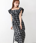 2WAYバルーンチェックワンピース