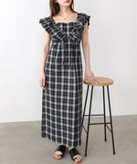 2WAYバルーンチェックワンピース