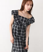 2WAYバルーンチェックワンピース